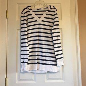 Tommy Hilfiger Navy and White Beach Coverup💙